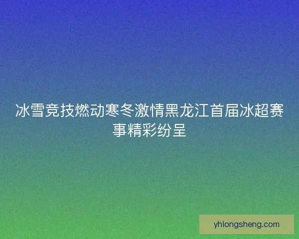 冰雪竞技燃动寒冬激情黑龙江首届冰超赛事精彩纷呈